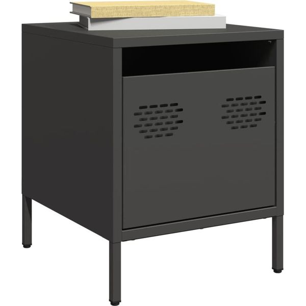 Maison Exclusive - Comodini 2 Pz. Nero 35X39X43,5 Cm Acciaio-image