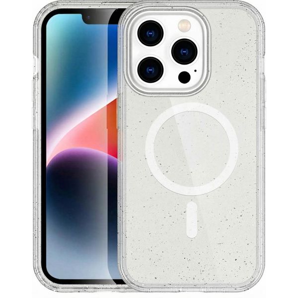 Iphone 14 Pro Max Custodia Iphone 14 Pro Max Cover Protettiva Sparkle Backcover Met Magsafe Plastica Trasparente Imoshion-image