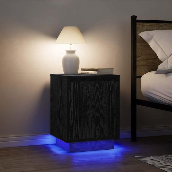 2025 Cloris Comodini Con Luci Led 2 Pezzi Nero 38X34X50 Cm - Comodini E Armadi Vendita1433340 1Pacco-image