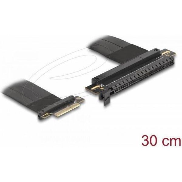 Delock Riser Karte Pci Express 3.0 X4 Stecker Zu X16 Slot Mit Kabel 30 Cm (81498)-image