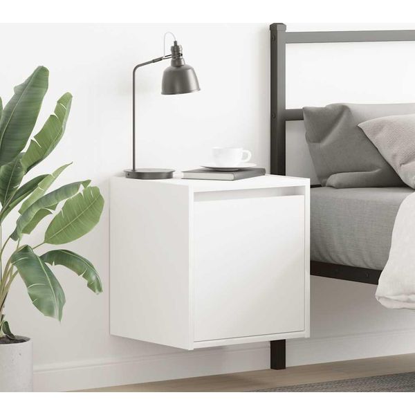 Maison Exclusive - Comodino Da Parete Bianco 38X34X40 Cm-image