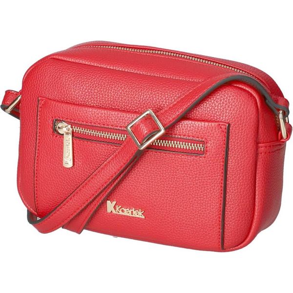 Kaerlek Borsa Per Fotocamera/Borsa A Tracolla Da Donna In Ecopelle Rossa --image