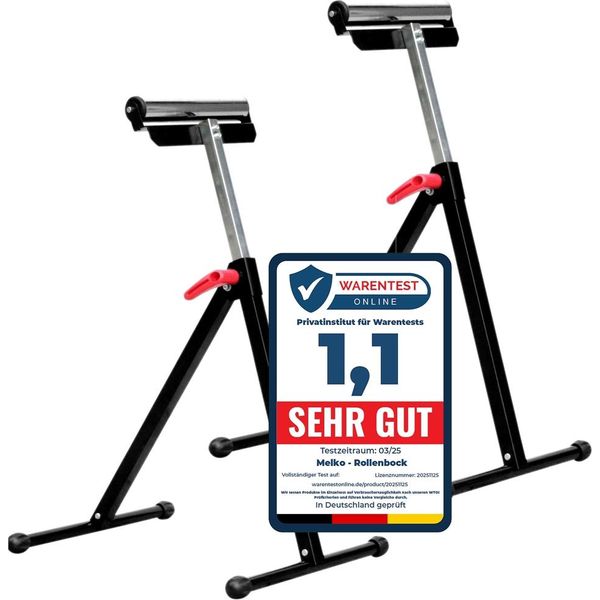 Set Di 2 Cavalletti A Rotelle 66-105 Cm – Cavalletti A Rotelle Regolabili In Altezza, Portata 90 Kg-image