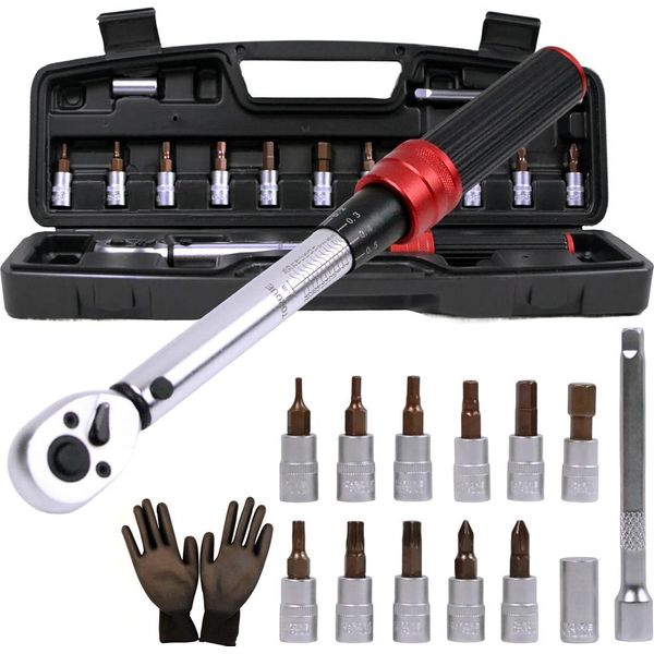Set Di Chiavi Dinamometriche 3–25 Nm 1/4? – 72? Denti A Cricchetto, Accessori E Valigetta-image