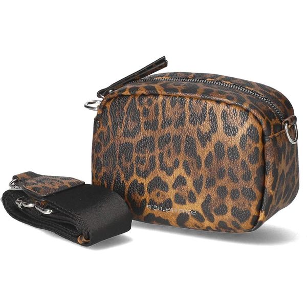 FräUlein Frida Borsa A Spalla Da Donna/ Borsa A Spalla Marrone Sintetica--image