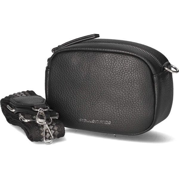 FräUlein Frida Borsa A Spalla Da Donna/ Borsa A Spalla Nera Sintetica--image