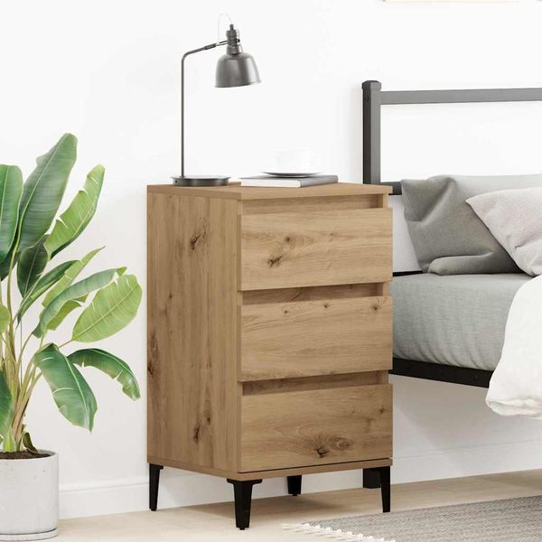 Pratico Comodino Artisan Oak 40 X 35 X 70 Cm Legno Ingegnerizzato - Comodini E Armadietti ,Mobili Di Design 8083013 1Pacco-image