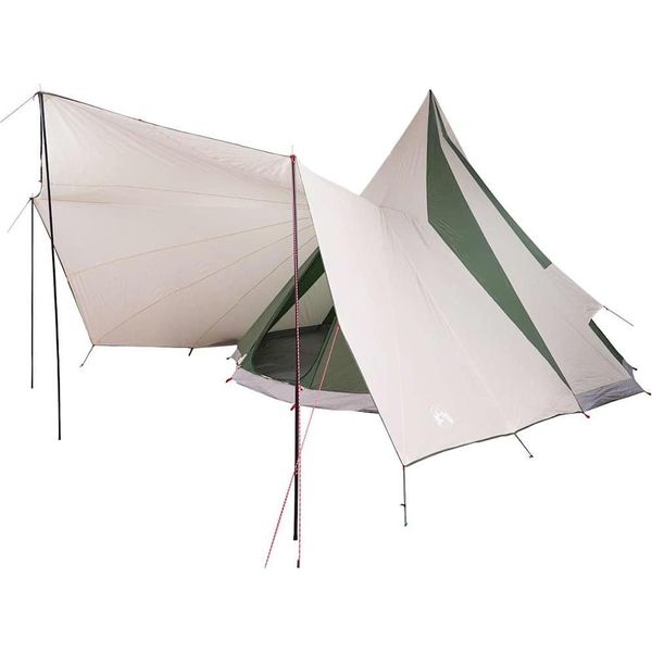 Vidaxl Tenda Familiare Con Tetto Verde E Beige 510 X 690 X 330 Cm-image