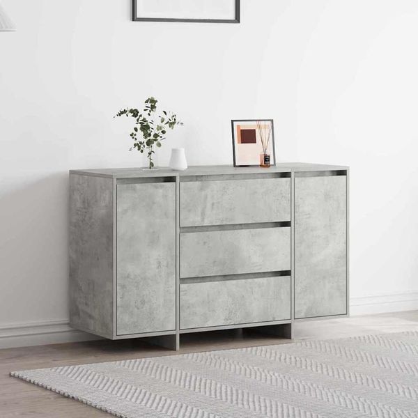 Vidaxl Credenza Grigio Cemento 120 X 41 X 75 Cm Materiale A Base Di Legno-image