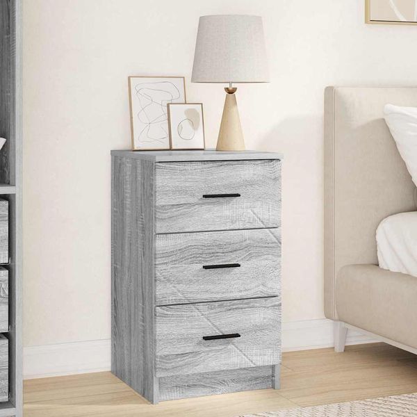Best MöBel Comodino Grigio Sonoma 38 X 38 X 66 Cm Materiale A Base Di Legno - Comodini E Armadi CL6007752 1Pacco-image