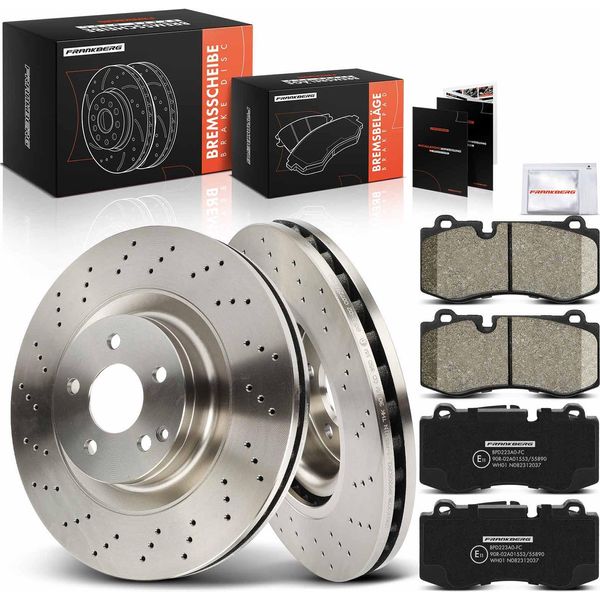 Frankberg 2X Dischi Freno 4X Pastiglie Freno Asse Anteriore Per Mercedes-Benz Classe E W211 S211 Classe S W221 C216 Sl R230-image