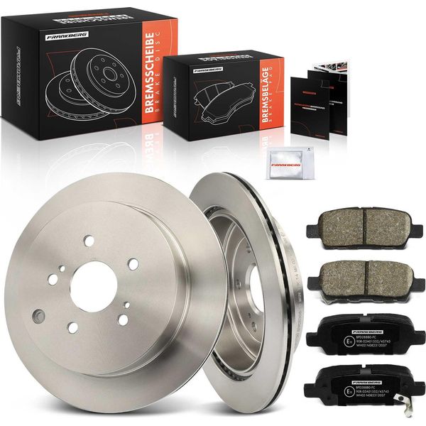 Frankberg 2X Dischi Freno 4X Pastiglie Freno Asse Posteriore Per Suzuki Grand Vitara Ii Jt Td Te 1.6L 1.9L 2.0L 2.4L 3.2L-image