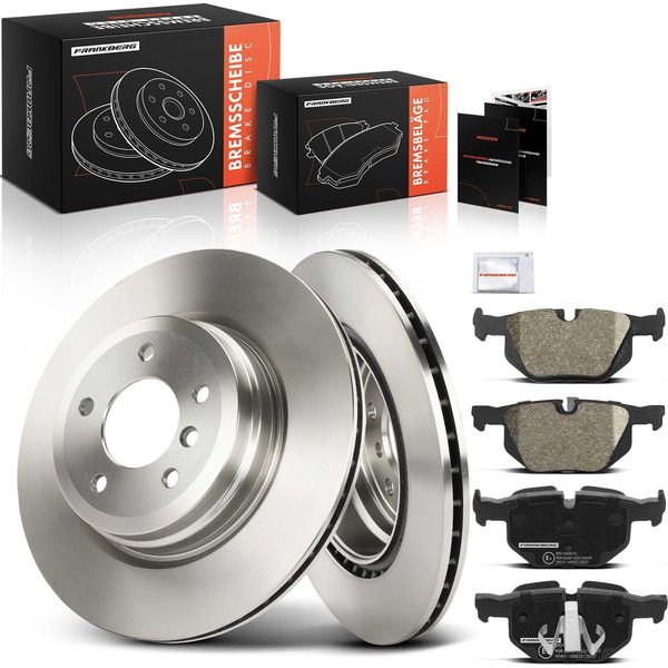 Frankberg 2X Dischi Freno 4X Pastiglie Freno Asse Posteriore Per Bmw Serie 3 Cabrio E90 E93 E92 E91-image