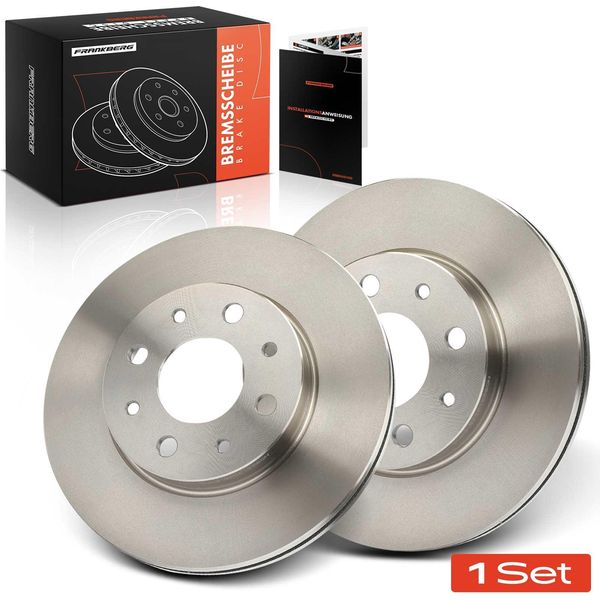 Frankberg 2X Dischi Freno Asse Anteriore Per Fiat 500 C Panda Furgone/Hatchback Ford Ka Anno 2003 In Poi-image