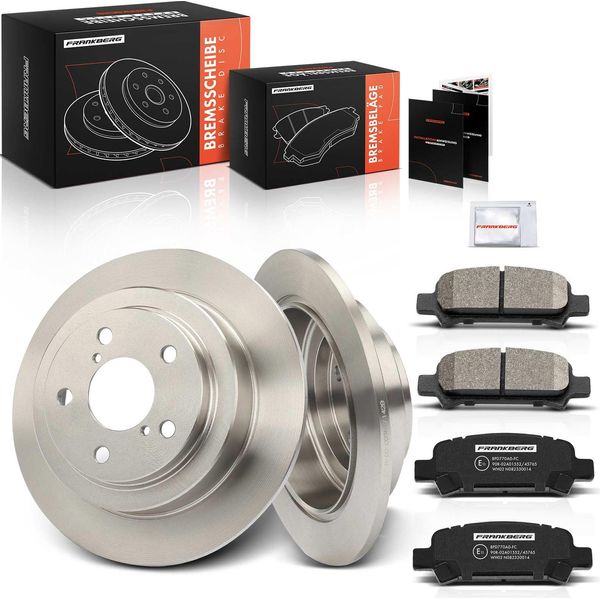 Frankberg 2X Dischi Freno 4X Pastiglie Freno Asse Posteriore Per Subaru Forester Impreza Impreza Station Wagon Impreza-image