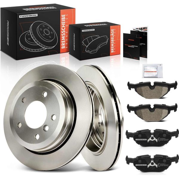 Frankberg 2X Dischi Freno 4X Pastiglie Freno Asse Posteriore Per Bmw Serie 3 E46 Serie 3 Touring 2.5L 2000-2005-image