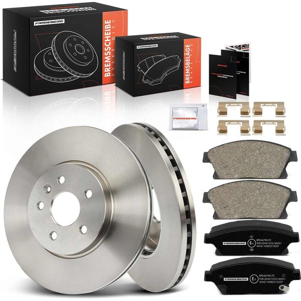 Frankberg 2X Dischi Freno 4X Pastiglie Freno Asse Anteriore Per Chevrolet Trax Opel Mokka/Mokka X J13 1.4L 1.6L 1.7L 1.8L-image