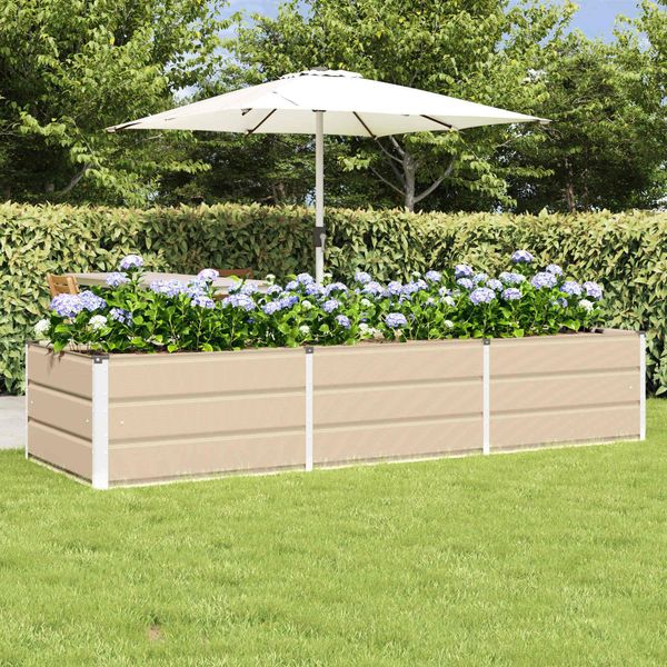Maison Exclusive - Vaso Da Fiori Avorio 240 X 80 X 45 Cm Acciaio-image