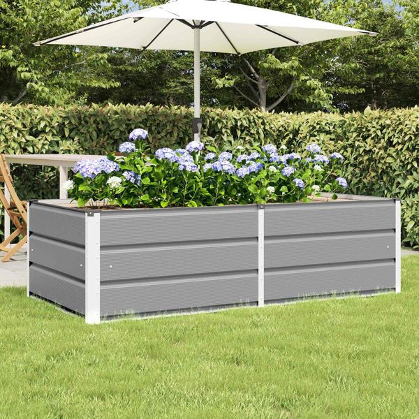 Maison Exclusive - Vaso Da Fiori Grigio Chiaro 160 X 80 X 45 Cm Acciaio-image