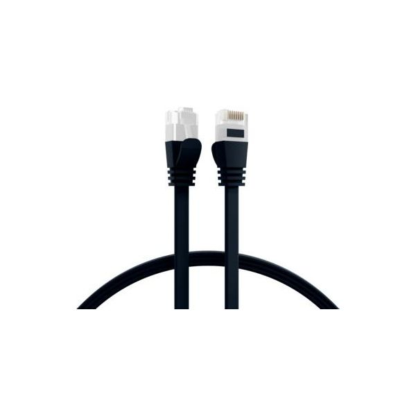 Efb K8107SW.0,25 Efb RJ45 Flachpatchkabel U/Utp, Cat.6A, Pvc, 0,25M, Schwarz-image