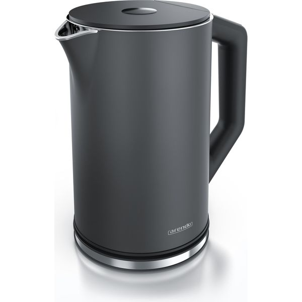 Bollitore Arendo Con Impostazione Della Temperatura 40 - 100 °C, Acciaio Inox, Display Led, 1,5L, 2200W, Design A Doppia Parete, Senza Bpa, Grigio-image