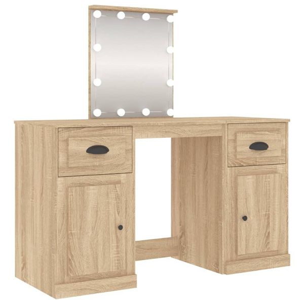 Syfax™ Toeletta Con Led Rovere Sonoma 130X50X132,5 Cm-image