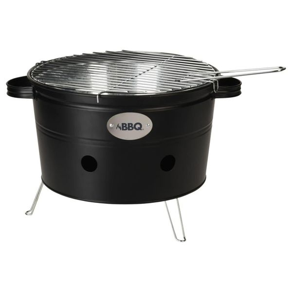 Secchio Per Barbecue Progarden Con 2 Manici 34,5 Cm Nero Opaco-image