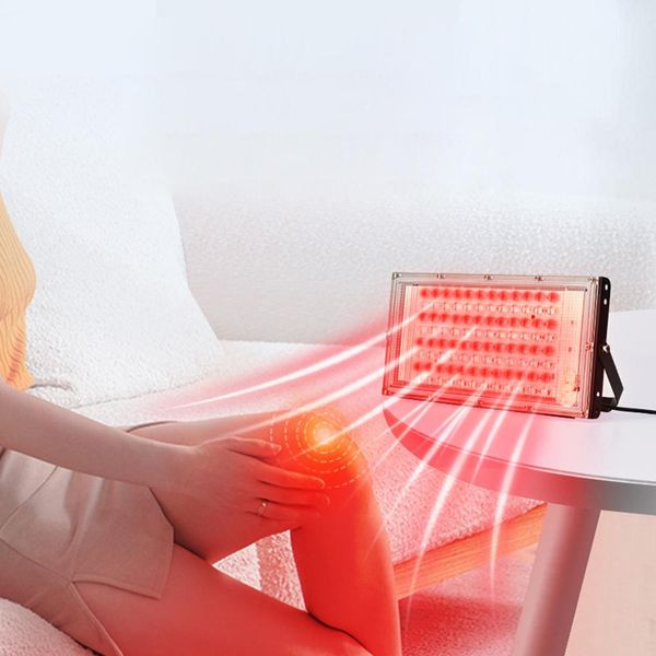 Lampada A Luce Rossa Led Da Tavolo, 96Leds Terapia A Luce Rossa, 660Nm & 850Nm Lampada A Luce Rossa Lampada A Infrarossi Con Timer, Terapia A Luce Rossa Per Il Sollievo Dal Dolore, Cura Della Pelle-image