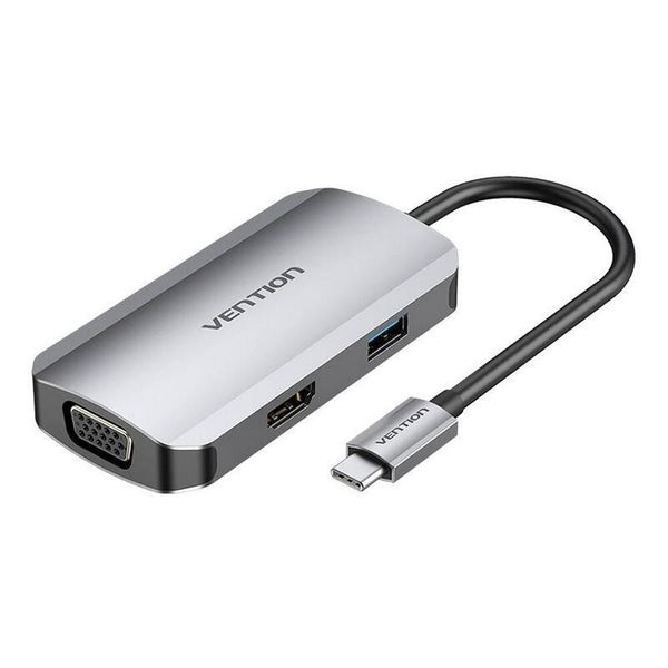 Docking Station Da Usb-C A Hdmi, Vga, Usb 3.0, Pd 0,15M, Vention Toahb Grigio-image