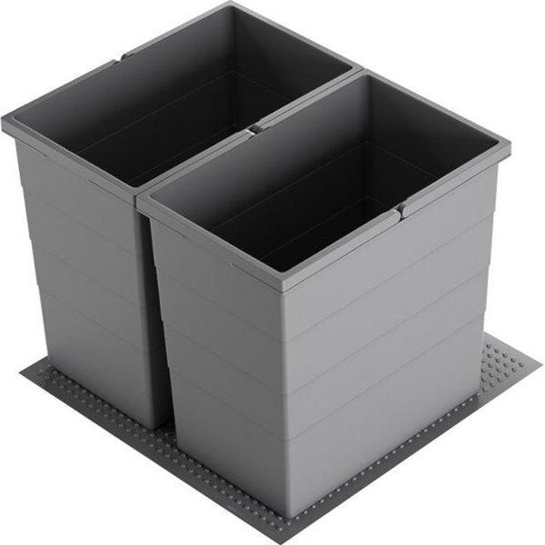 Cestino Hailo 3301772 Allegro 380 Inserto 2X 28 Litri Grigio Scuro-image