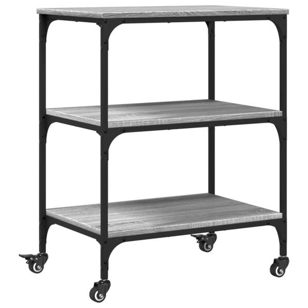 Carrello Da Cucina Grey Sonoma 60X41X76 Cm Materiale A Base Di Legno-image