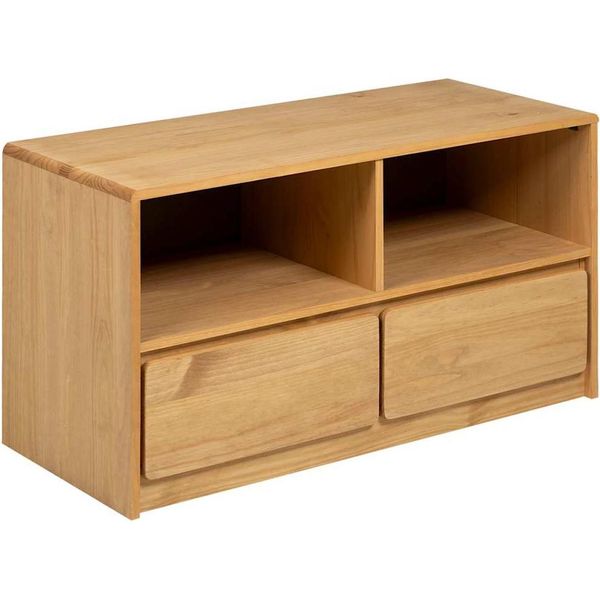 Sauda Mobile Tv Effetto Rovere 99X43X55 Cm In Legno Di Pino Massiccio-image