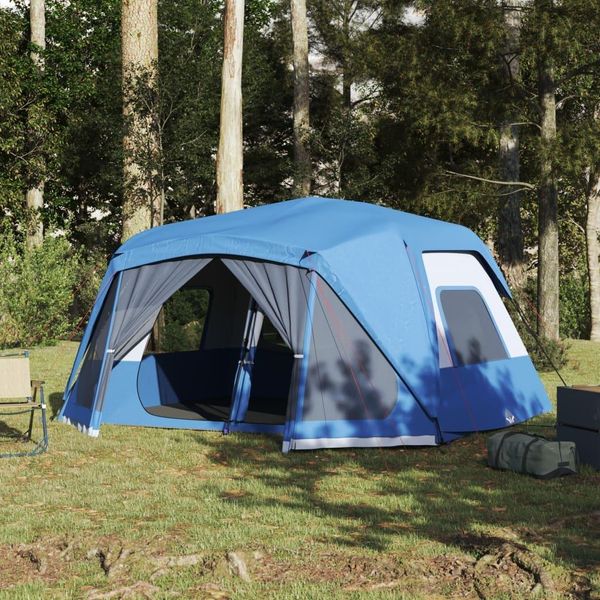 Vidaxl Tenda Familiare 10 Persone Verde Sgancio Rapido Impermeabile-image