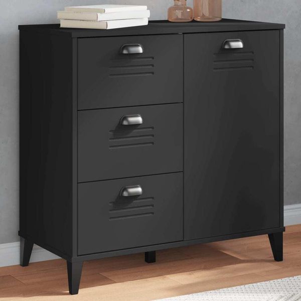 Vidaxl Credenza Viken Nero 80X40X80 Cm Materiale A Base Di Legno-image