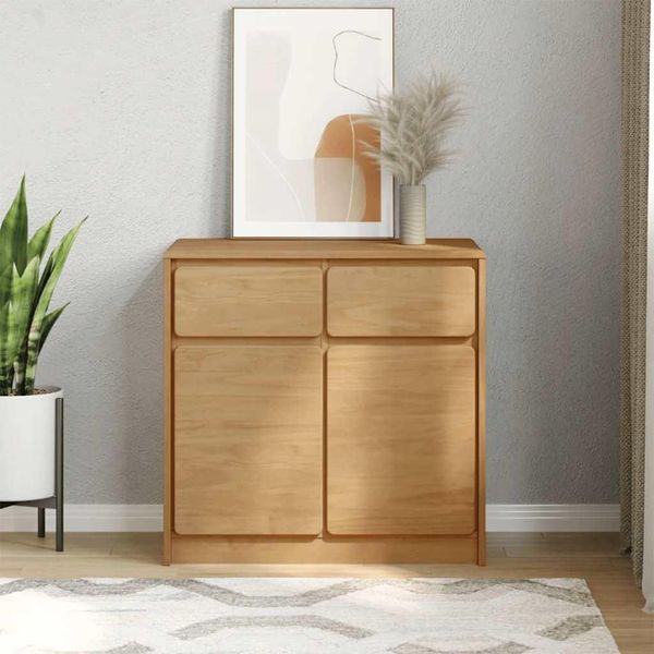Vidaxl Credenza Sauda Effetto Rovere 80X43X75,5 Cm Legno Di Pino-image