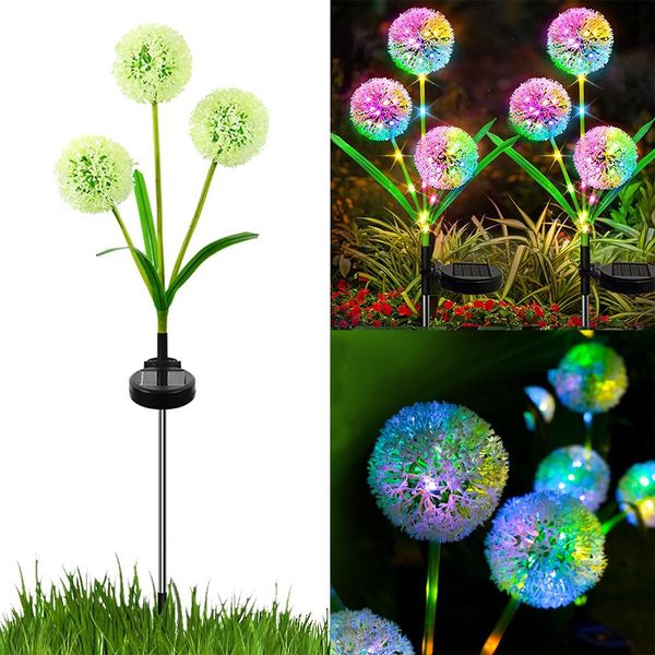 1X Lampade Solari Per Giardino All'aperto, Luci Solari Colorate Per Luci Solari Da Giardino A Led All'aperto, Lampada Solare A Dente Di Leone A 2 Modalità Per Prato, Balcone, Patio, Cortile, Deco-image