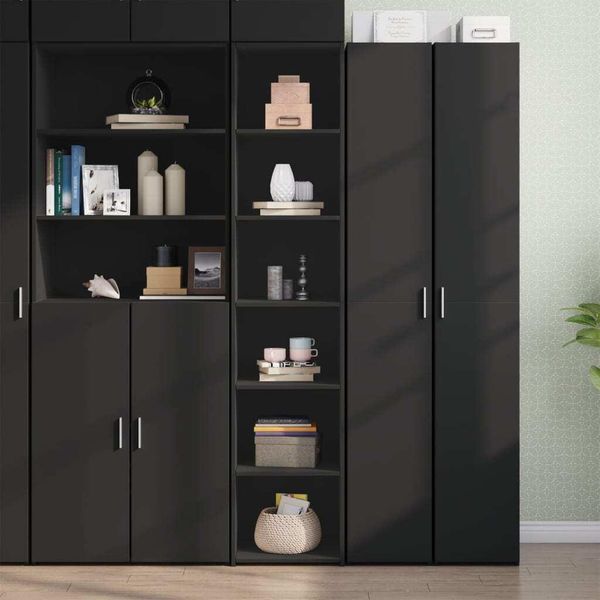 2025 Cloris Vetrina Alta Nera 40X41X185 Cm Materiale Legno - Cassettiere Sale7175820 2Parcel-image
