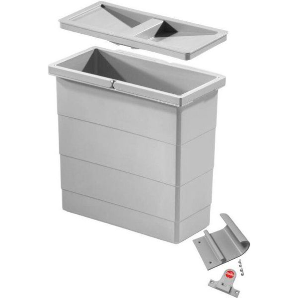 Cestino Interno Hailo 1102445 Readybin 12 L 320 X 156 X 295 Mm Incl. Staffa A Muro Grigio Chiaro-image