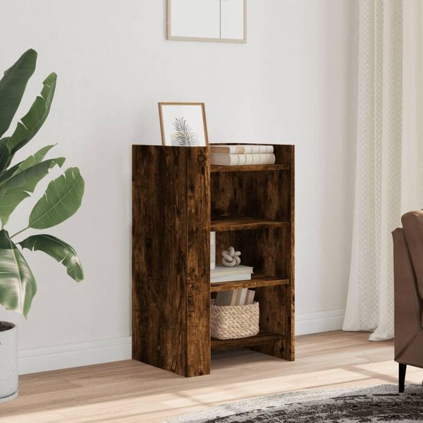 2025 Credenza Vetrina Moderna Rovere Fumé 45X35X75 Cm Materiale Legno - Cassettiere,Design 8184531 1Pacco-image
