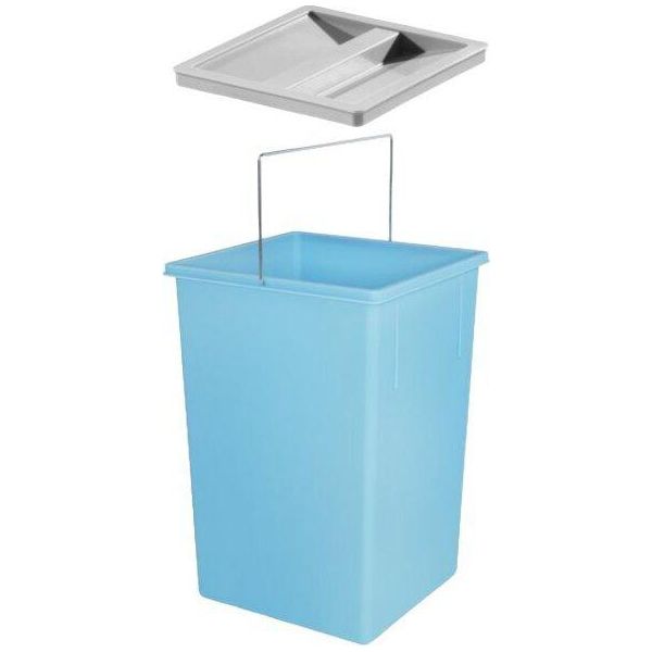 Bidone Interno Hailo 1221209 Blu 15 Litri 220 X 230 X 350 Mm Con Coperchio-image