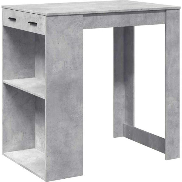 Vidaxl Tavolo Da Bar Grigio Cemento 102X70X103,5 Cm Materiale A Base Di Legno-image