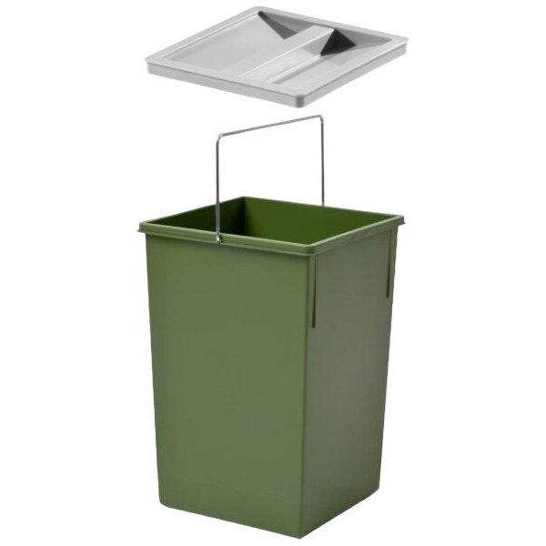 Bidone Interno Hailo 1073259 Verde 15 Litri 220 X 230 X 350 Mm Con Coperchio-image
