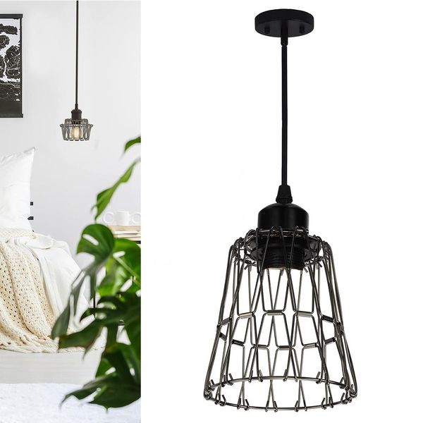 Lampada A Sospensione Lampada A Sospensione Vintage Nera, Lampada A Sospensione Retrò Sala Da Pranzo Lampada A Sospensione, Lampada Per Soggiorno, Lampada Da Cucina Per Soggiorno Camera Da Letto-image