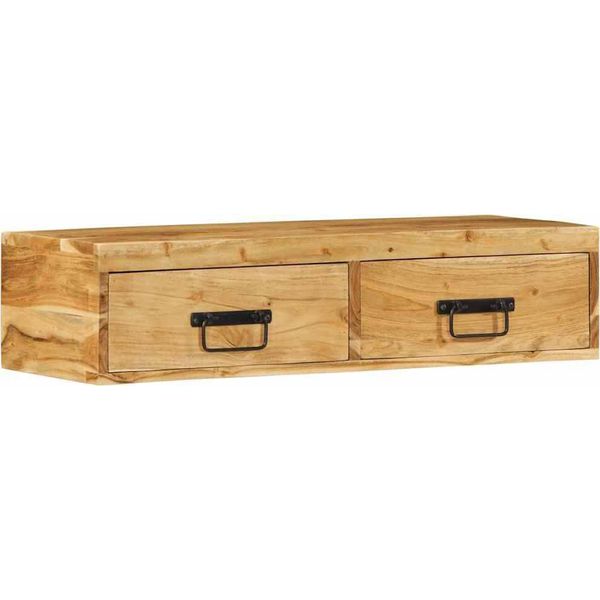 Syfax™ Mobile Tv A Parete 80X30X19 Cm In Legno Massello Di Acacia-image