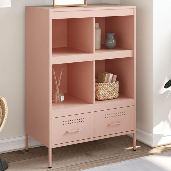 Vetrina Design Rosa 68X39X101,5 Cm Acciaio - Cassettiere 2025 Nuovo4113108 1Pacco-image