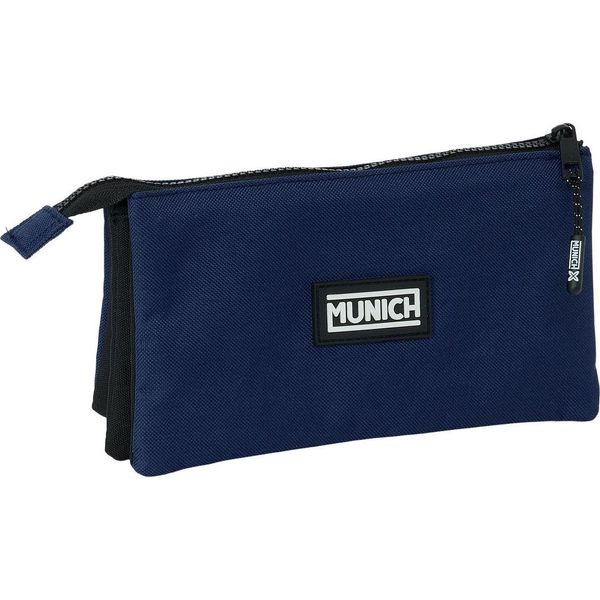 Astuccio Triplo Multiuso Munich Basic Blu Navy 22 X 12 X 3 Cm-image