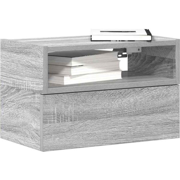 Maison Exclusive - Comodini Da Parete 2 Pezzi Grigio Sonoma 45X26X28,5 Cm-image