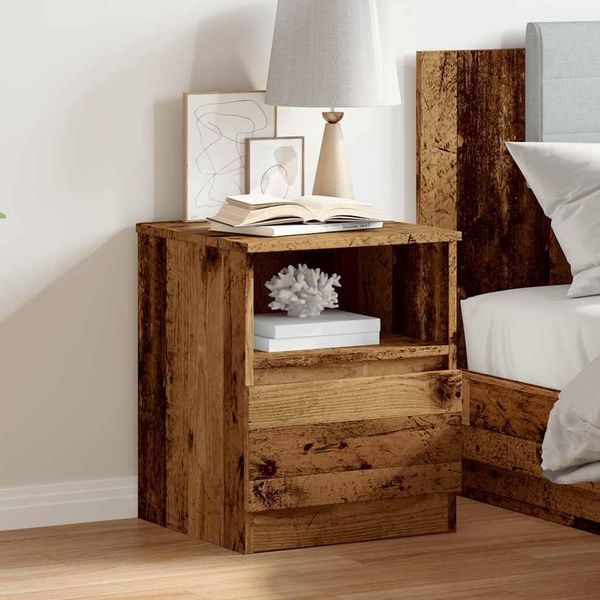 Maison Exclusive - Comodino Effetto Legno Antico 40X40X50 Cm Materiale Ligneo-image