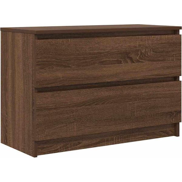 Vidaxl Mobile Tv Marrone Effetto Rovere 80X35X54 Cm Materiale A Base Di Legno-image