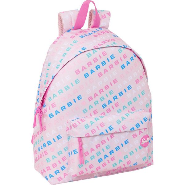Zaino Scuola Barbie Logomania Rosa Chiaro 33 X 42 X 15 Cm-image